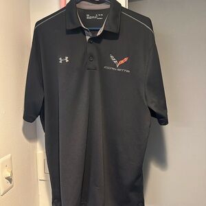 Under Armour Corvette Polo Shirt Black Size XL Great Condition